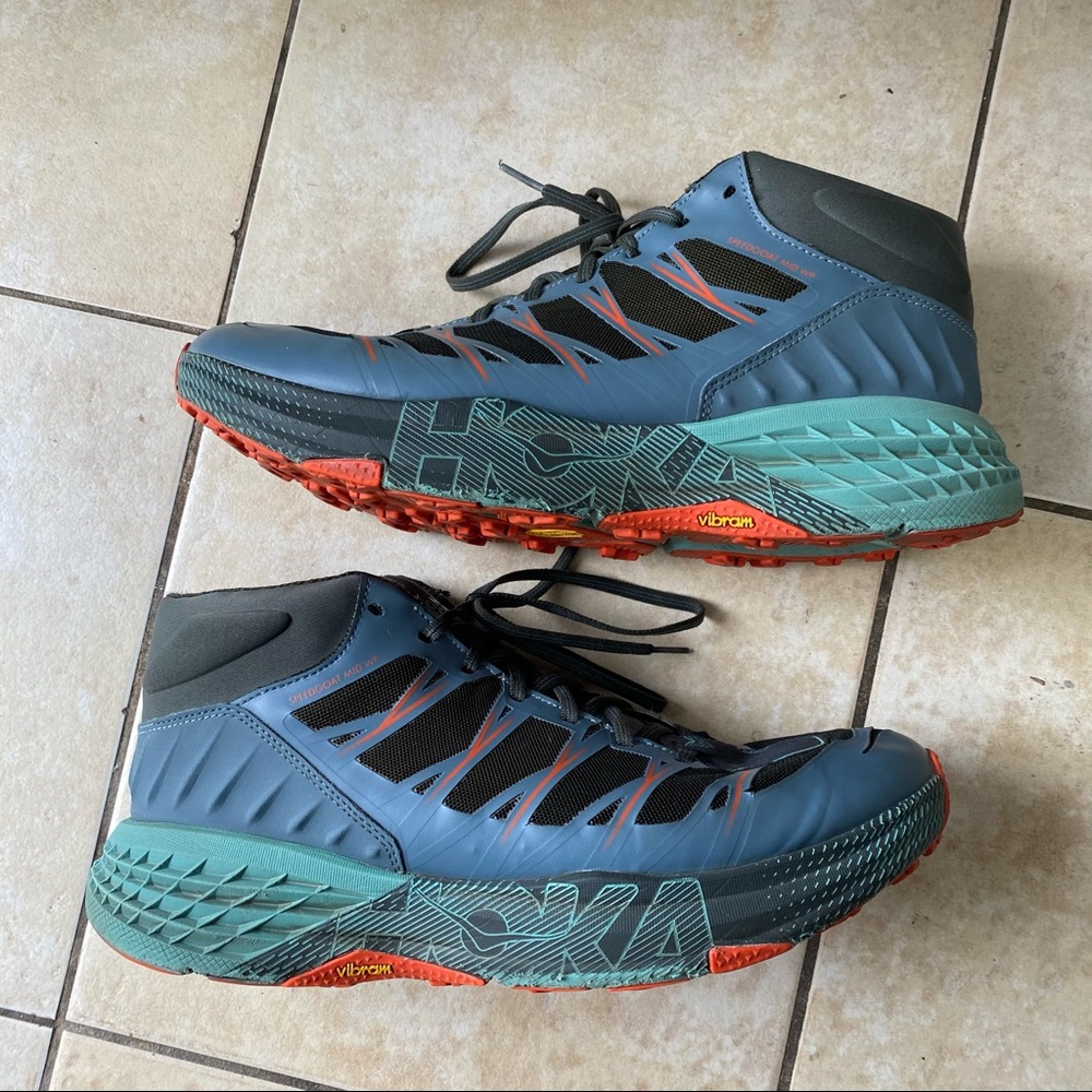 HOKA One One Men’s Speedgoat Mid Waterproof Hiking Megagrip Shoes WP 11.5